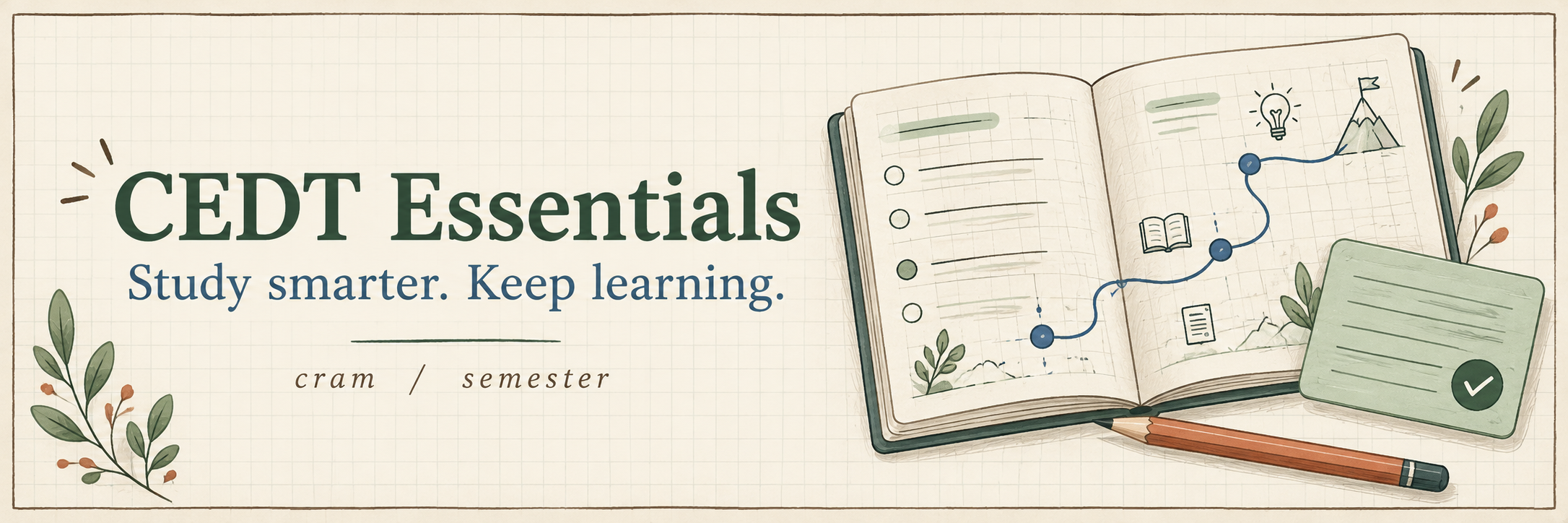 CEDT Essentials — Study smarter. Keep learning.